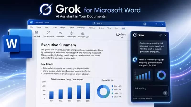 Microsoft Sisipkan Grok ke Word, Excel, dan PowerPoint: Sinyal Lepas dari Cengkeraman OpenAI