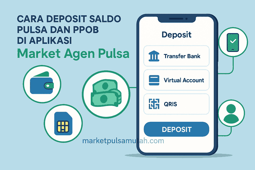 cara deposit saldo agen pulsa